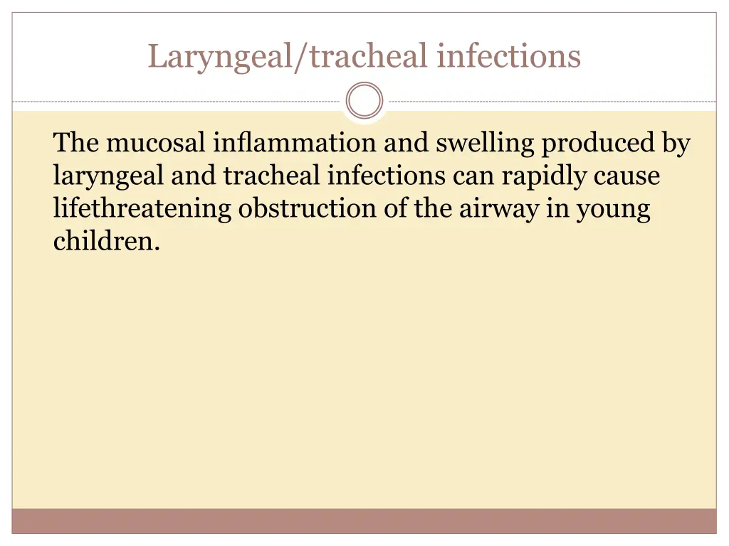 laryngeal tracheal infections