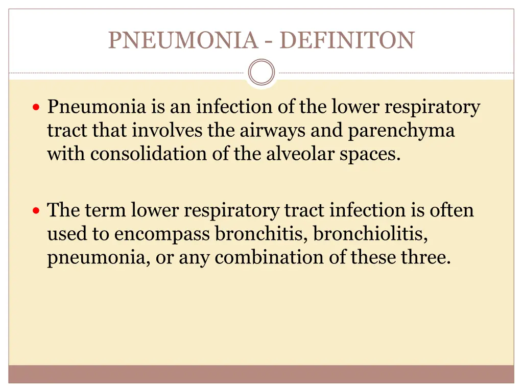 pneumonia definiton