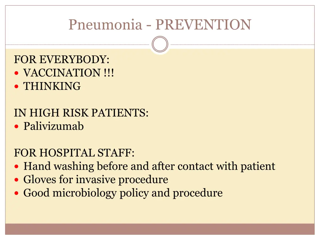 pneumonia prevention