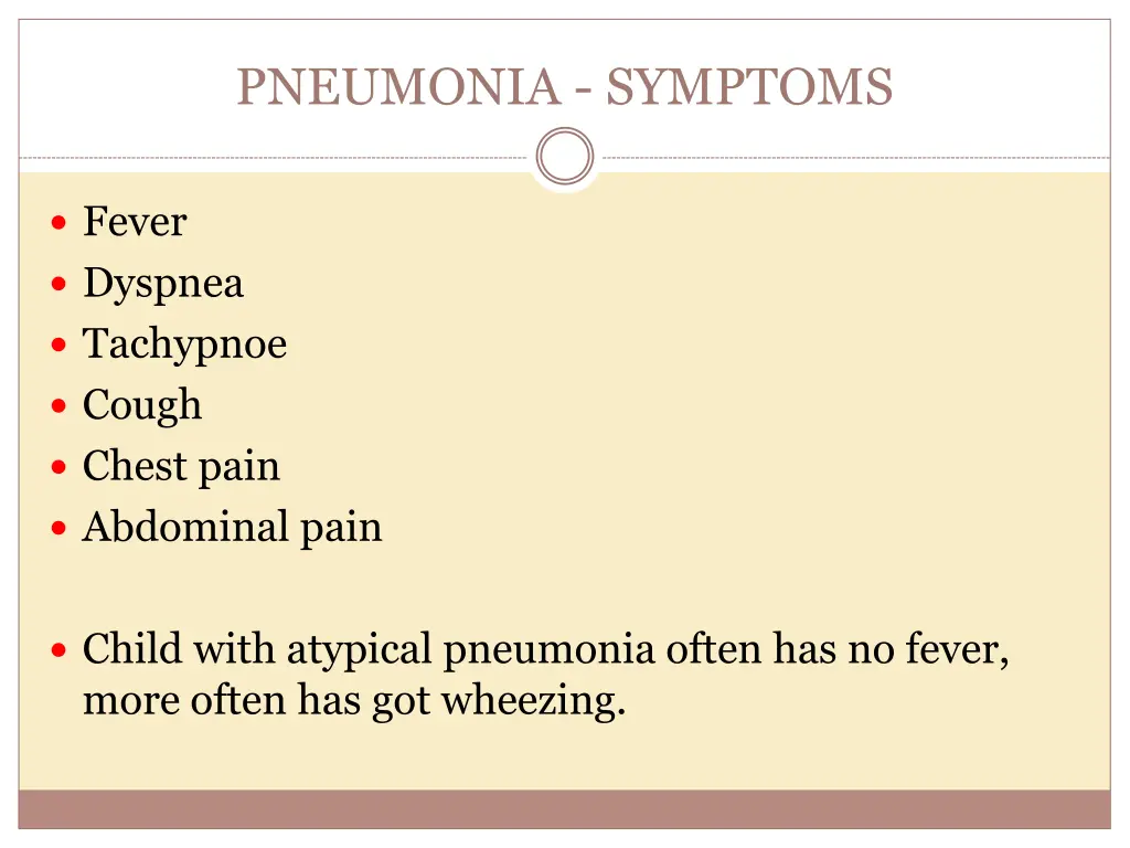 pneumonia symptoms