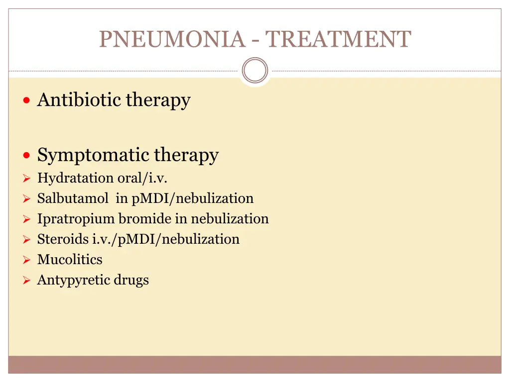 pneumonia treatment
