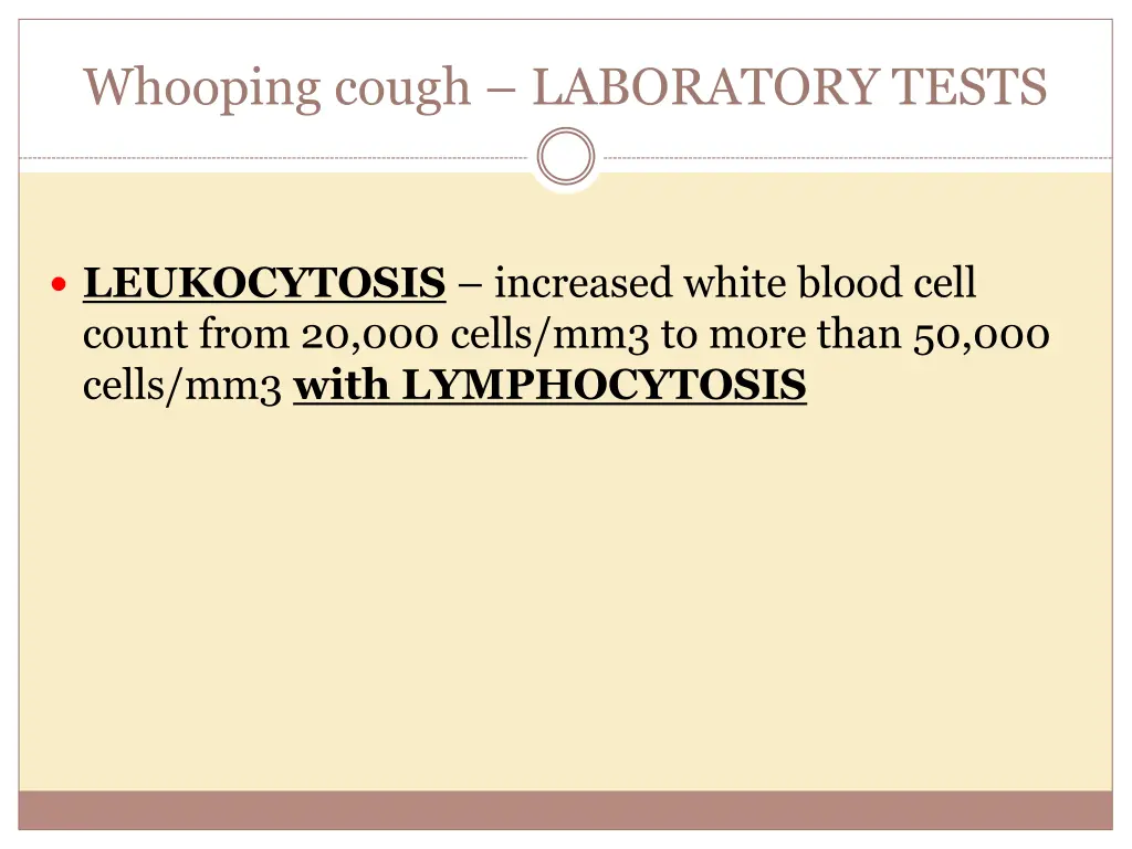 whooping cough laboratory tests