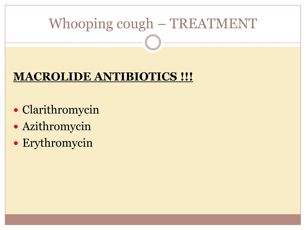 whooping cough treatment