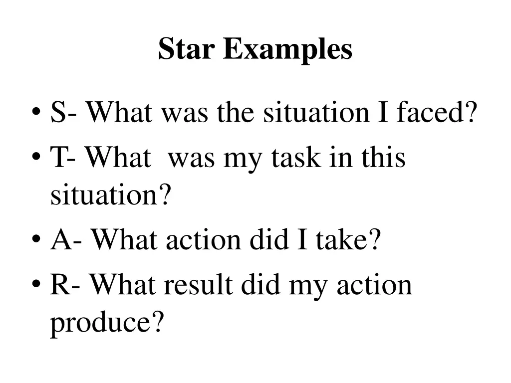 star examples