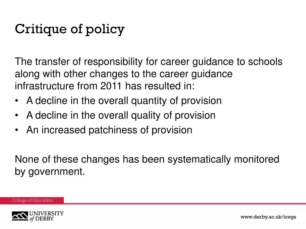 critique of policy