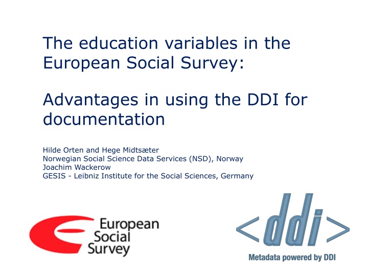the education variables in the european social