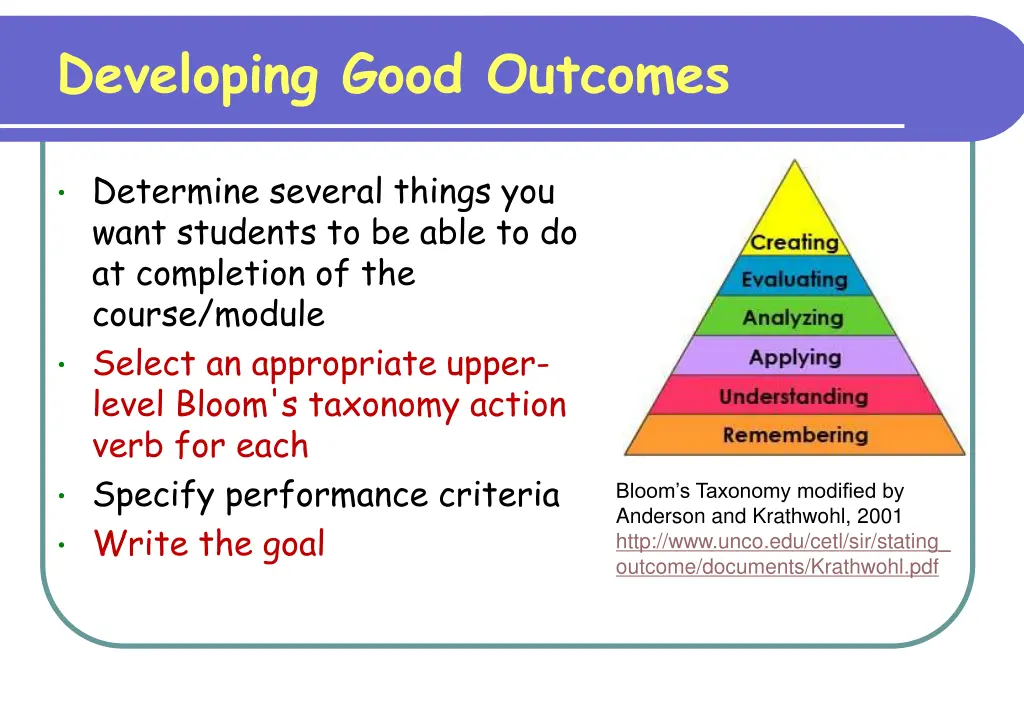 developing good outcomes 1