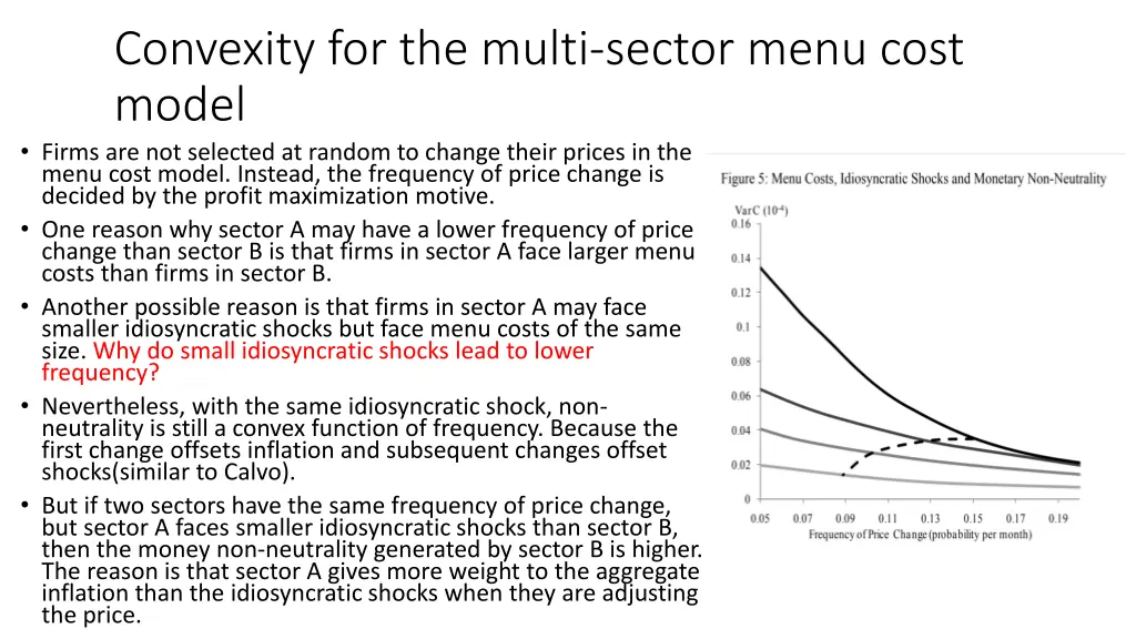 convexity for the multi sector menu cost model
