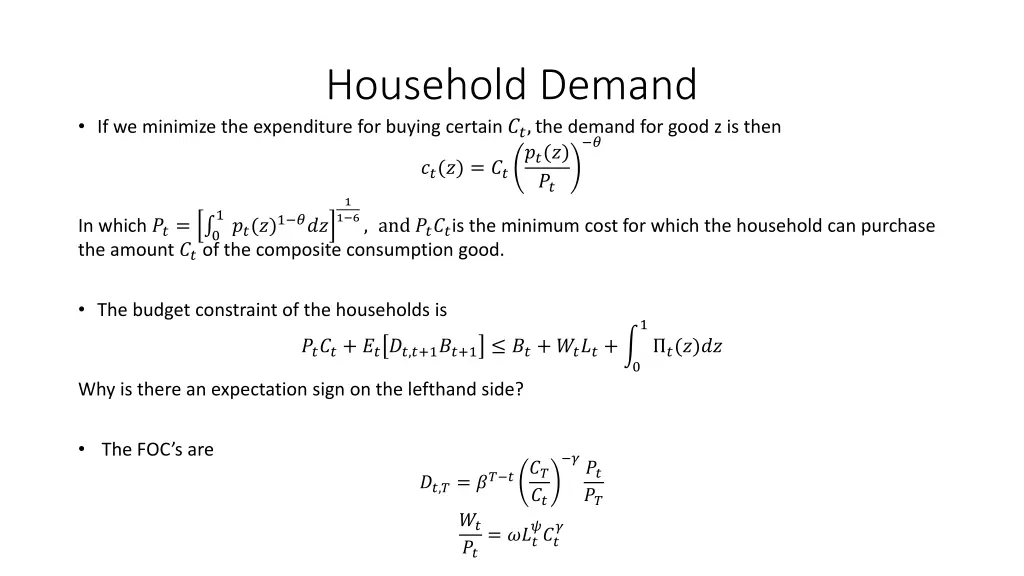 household demand