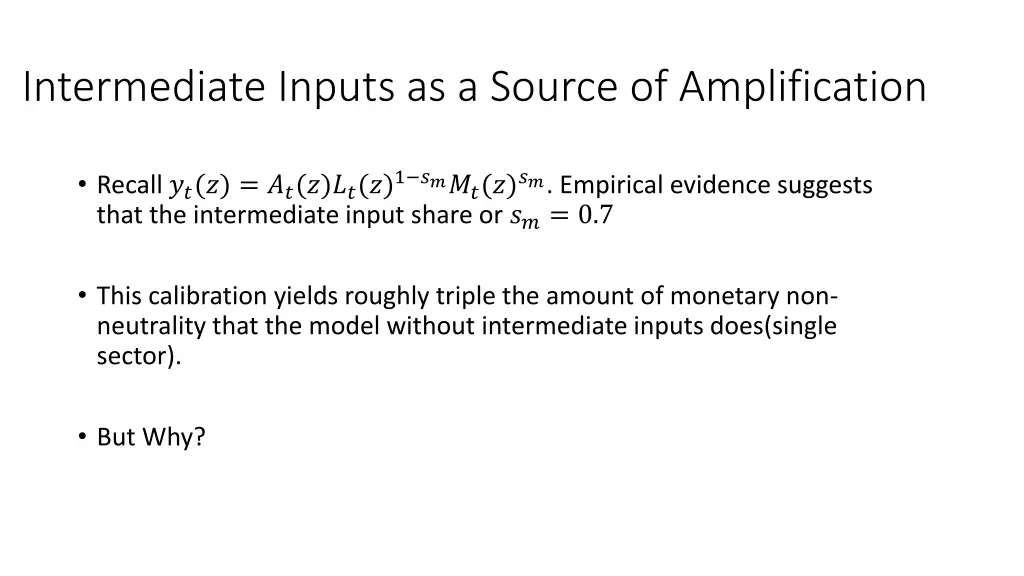 intermediate inputs as a source of amplification