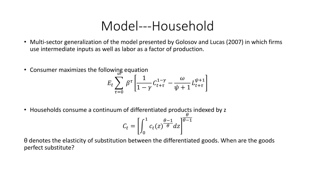 model household