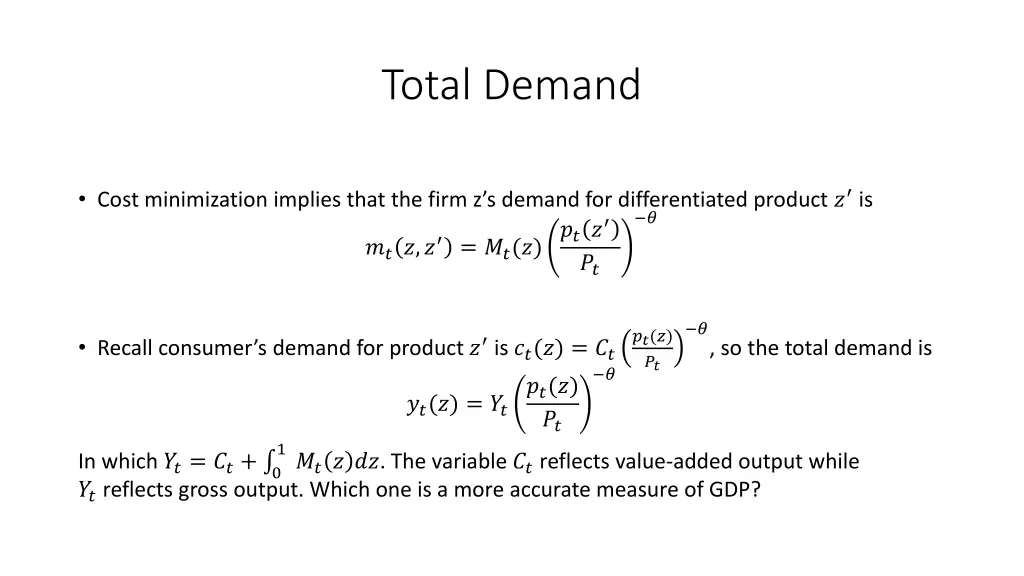 total demand