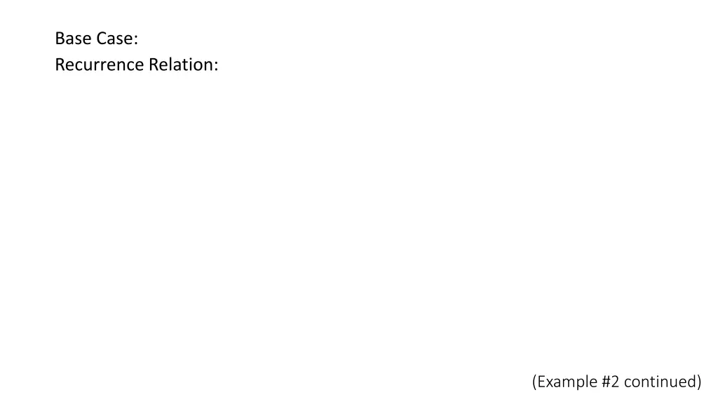 base case recurrence relation 1