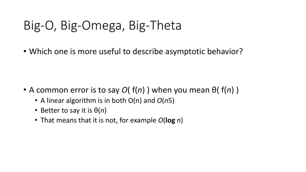 big o big omega big theta