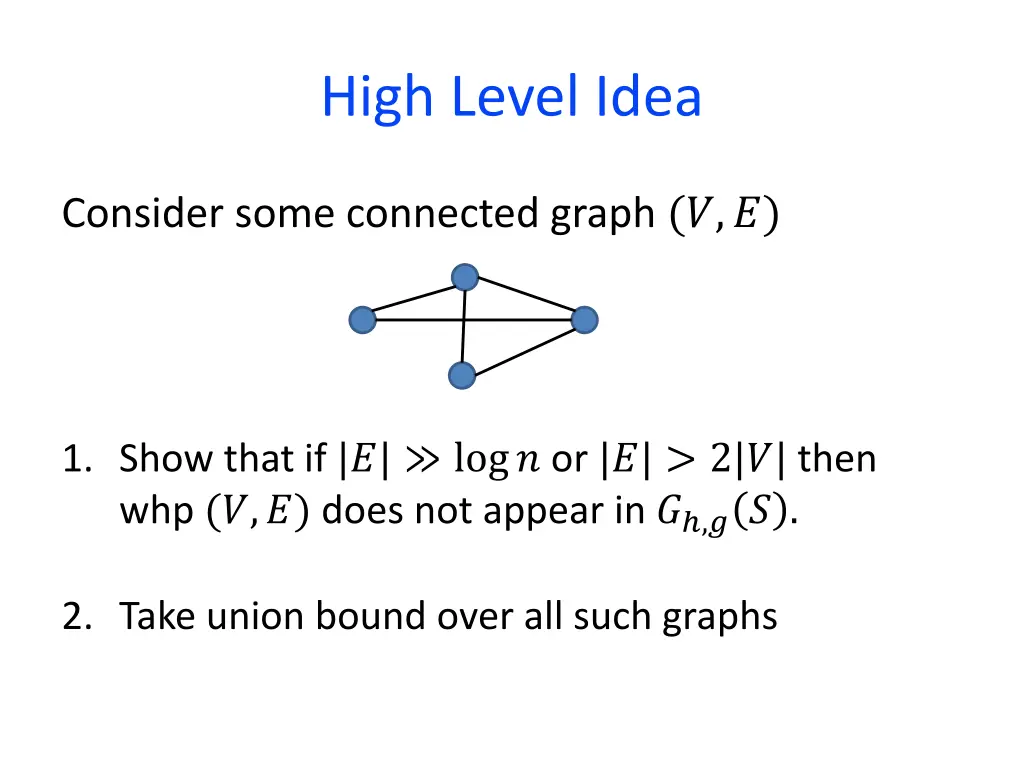 high level idea