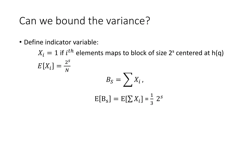 can we bound the variance
