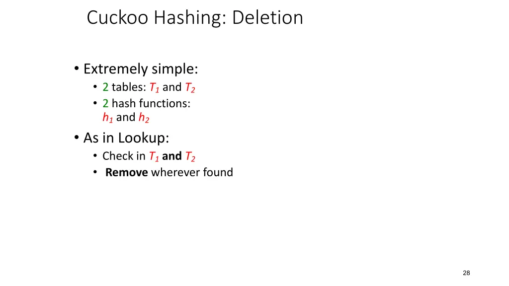 cuckoo hashing deletion