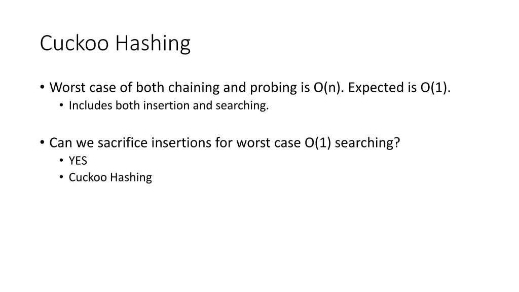 cuckoo hashing