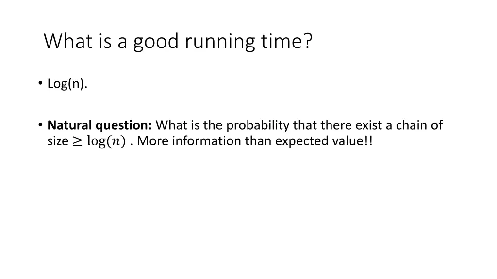 what is a good running time