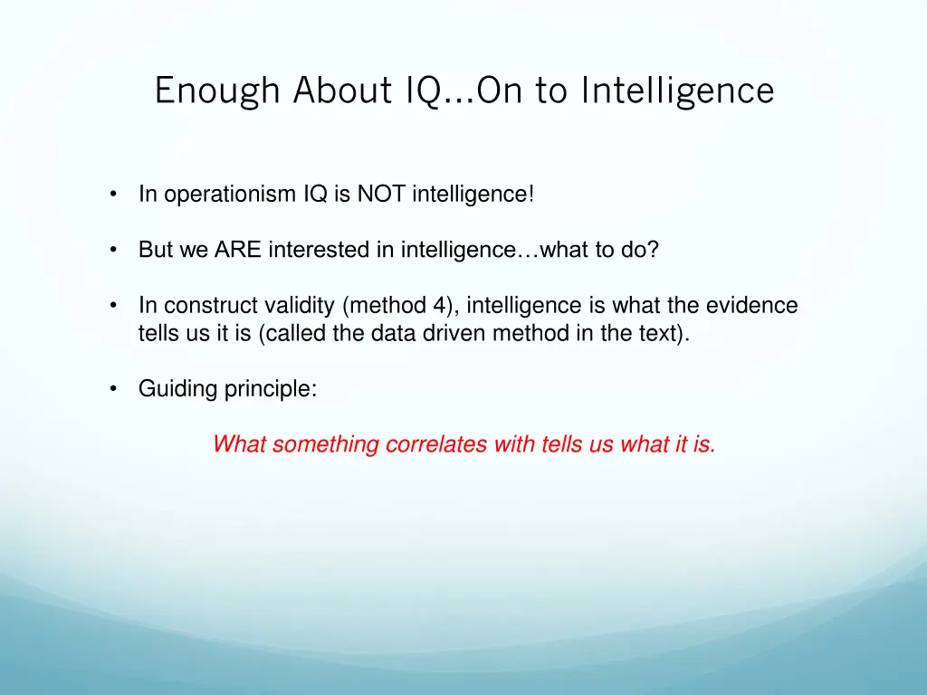 enough about iq on to intelligence