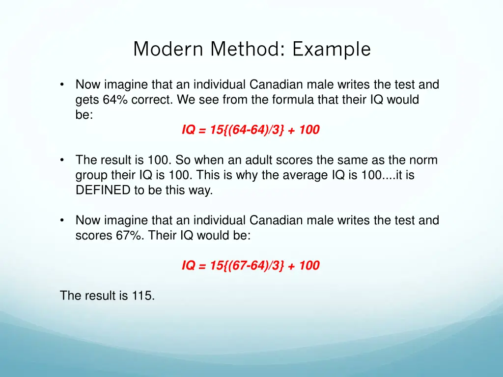 modern method example 1