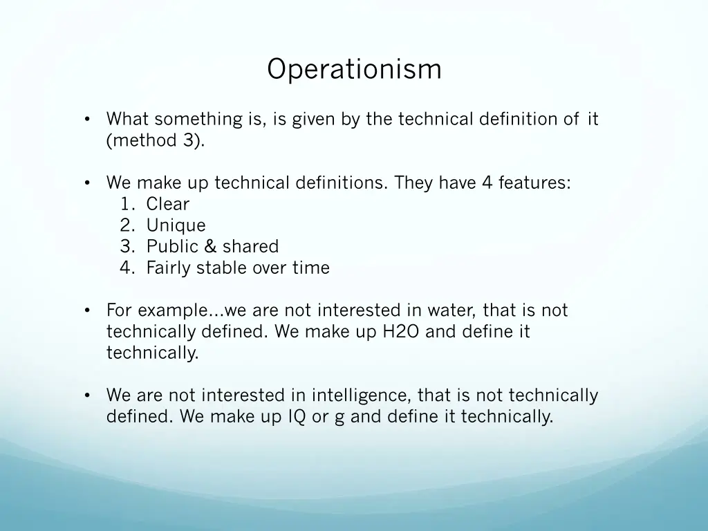 operationism