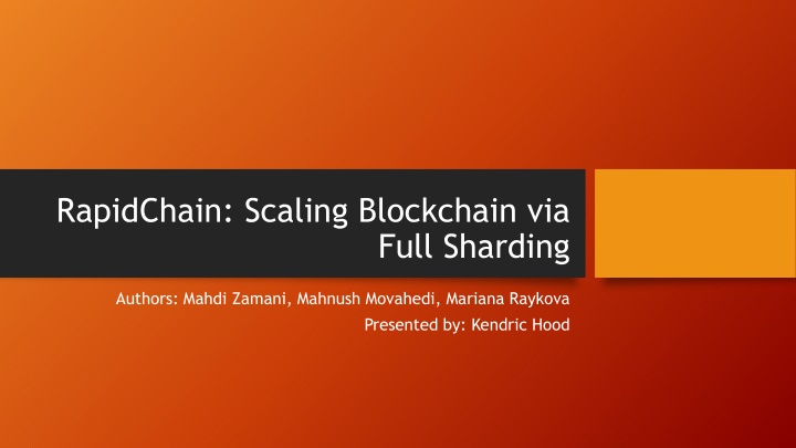 rapidchain scaling blockchain via