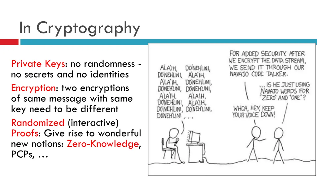 in cryptography