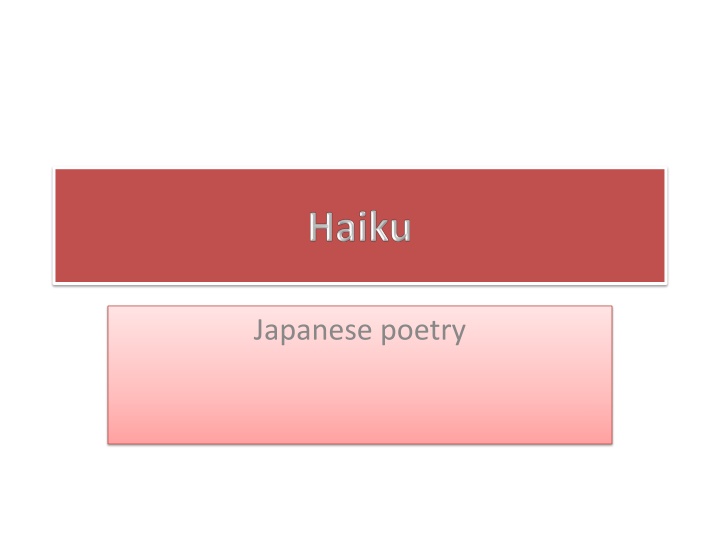 japanese poetry