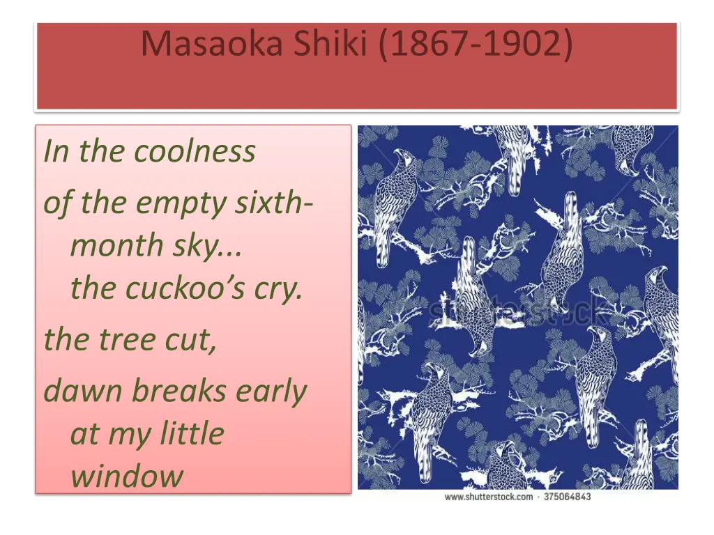 masaoka shiki 1867 1902