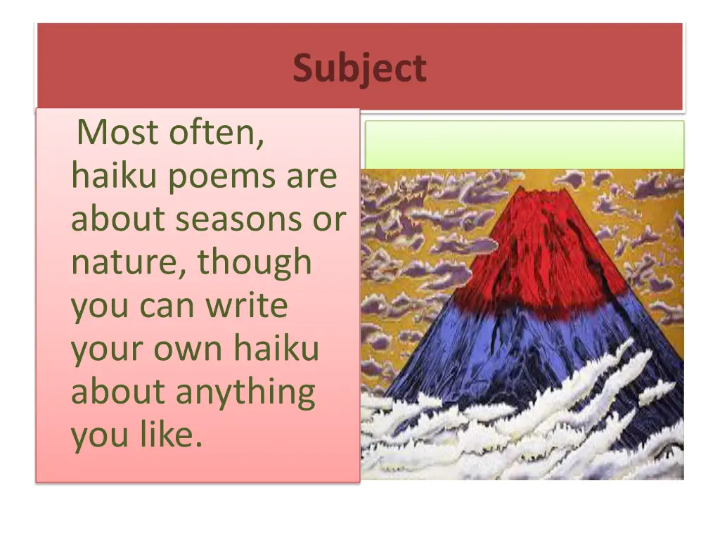 subject