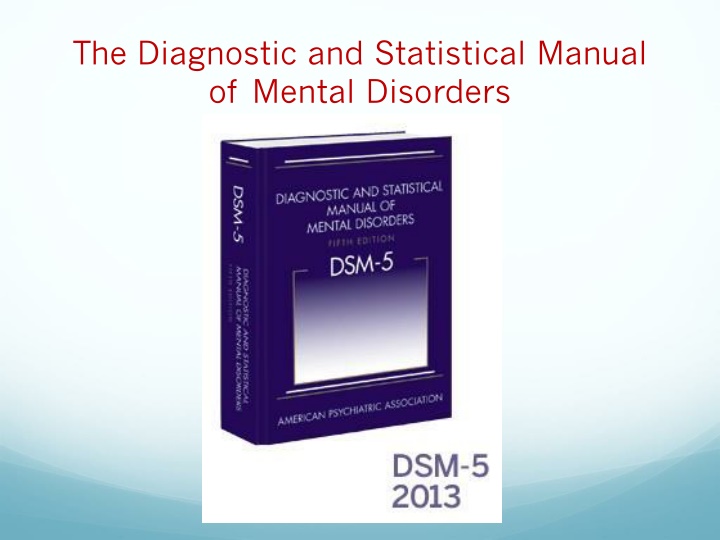 the diagnostic and statistical manual of mental