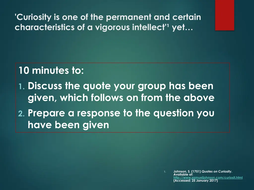 curiosity is one of the permanent and certain 1