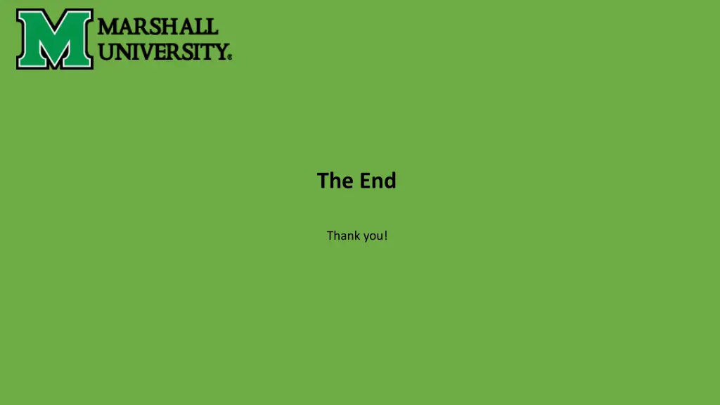 the end