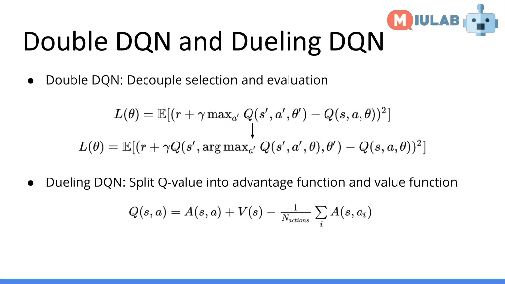 double dqn and dueling dqn