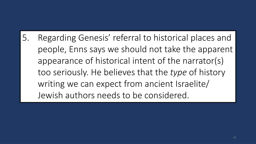 5 regarding genesis referral to historical places