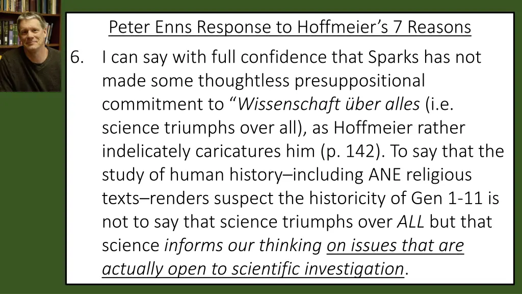 peter enns response to hoffmeier s 7 reasons 5
