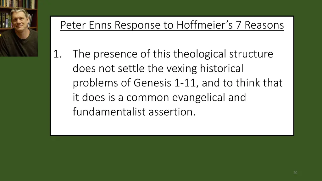 peter enns response to hoffmeier s 7 reasons