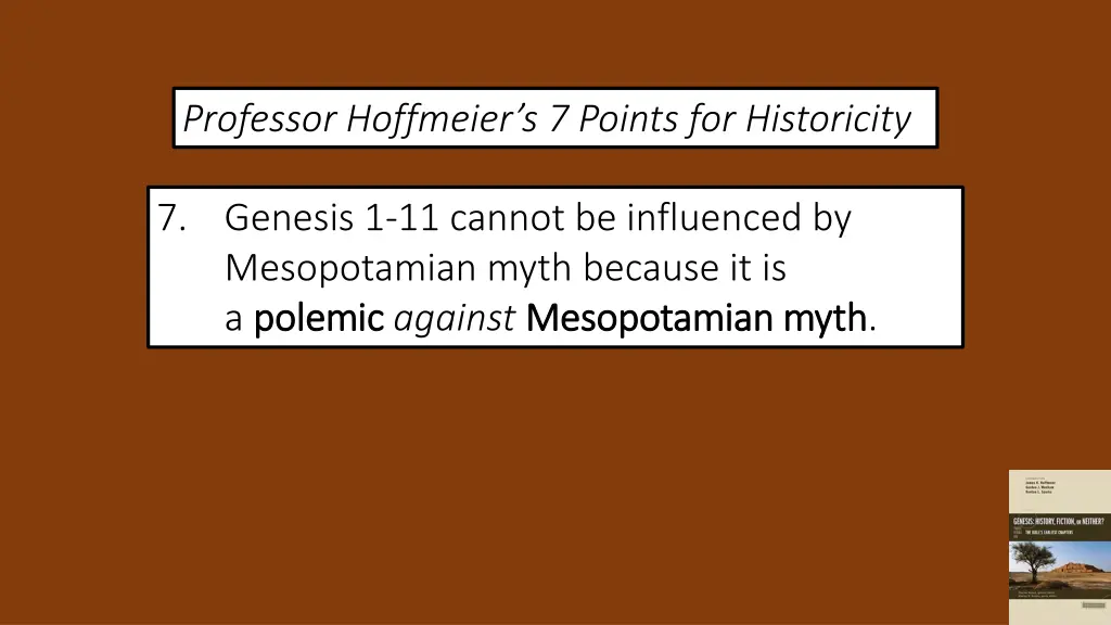 professor hoffmeier s 7 points for historicity 6