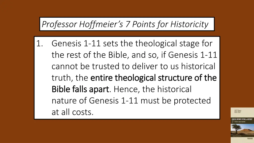 professor hoffmeier s 7 points for historicity