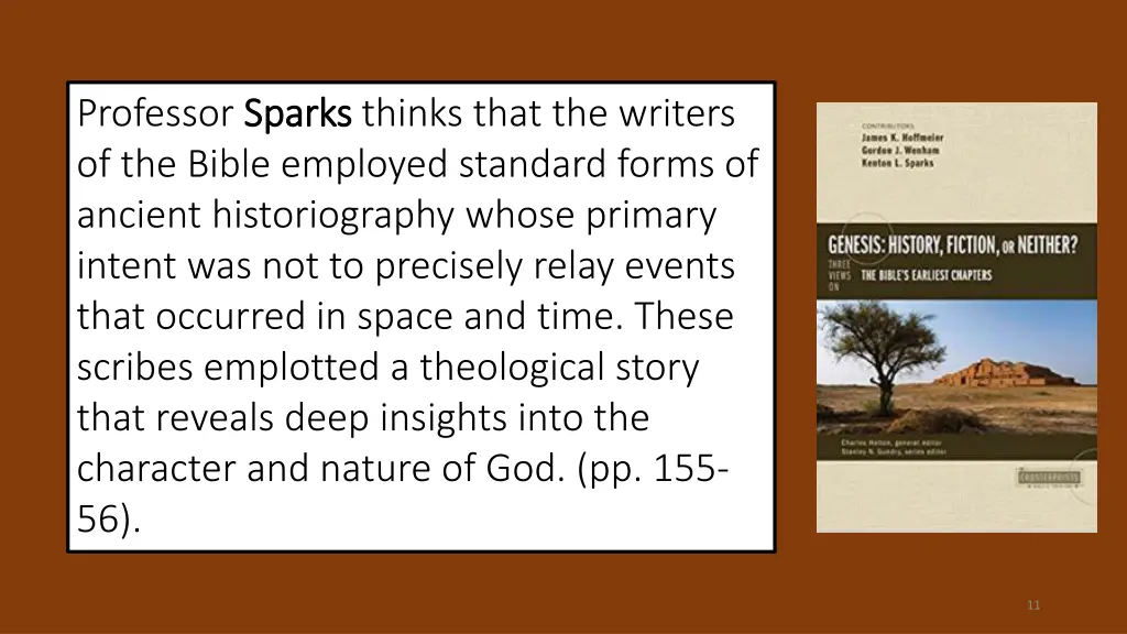 professor sparks of the bible employed standard