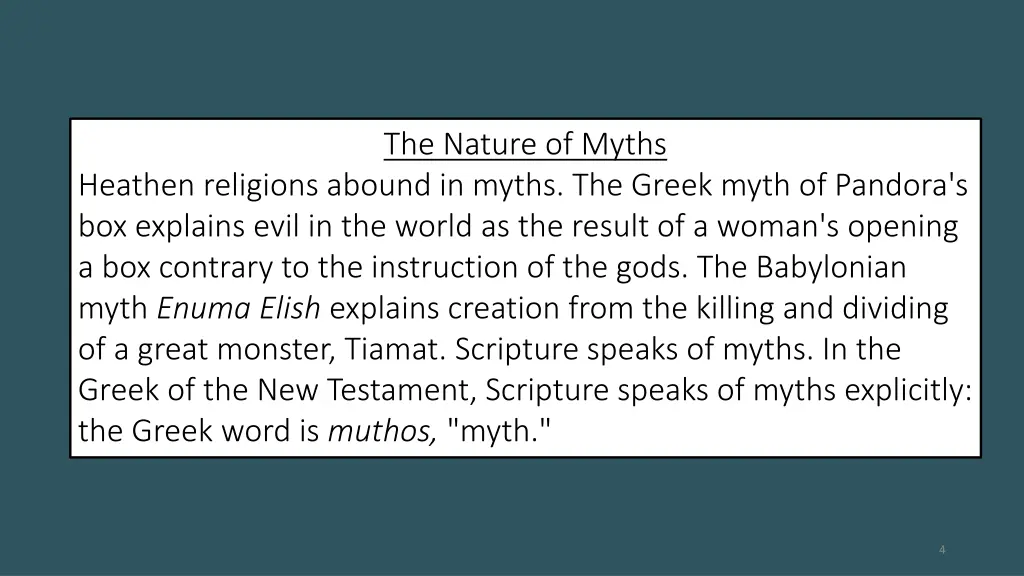 the nature of myths