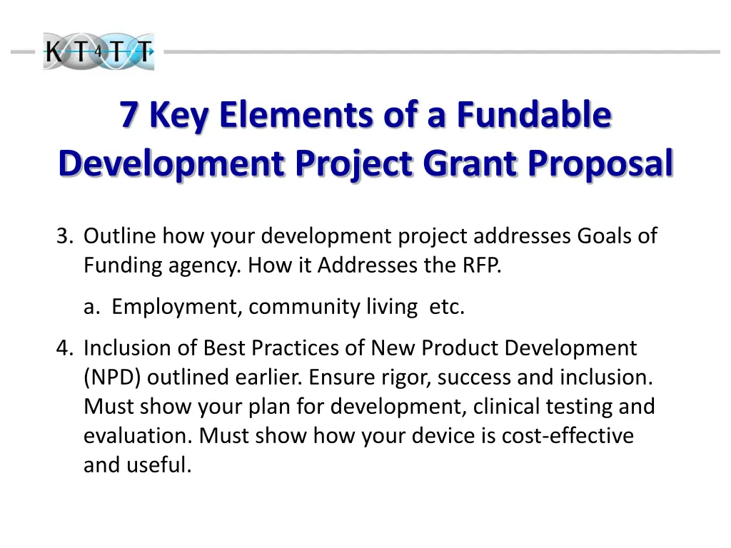 7 key elements of a fundable development project 1