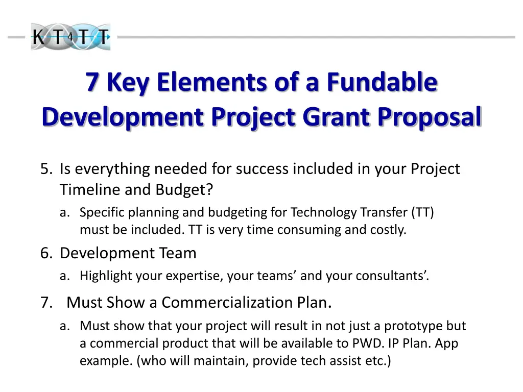 7 key elements of a fundable development project 2
