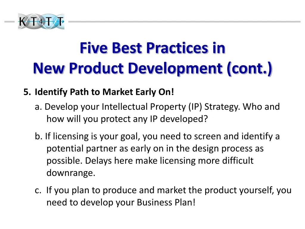 five best practices in new product development 3