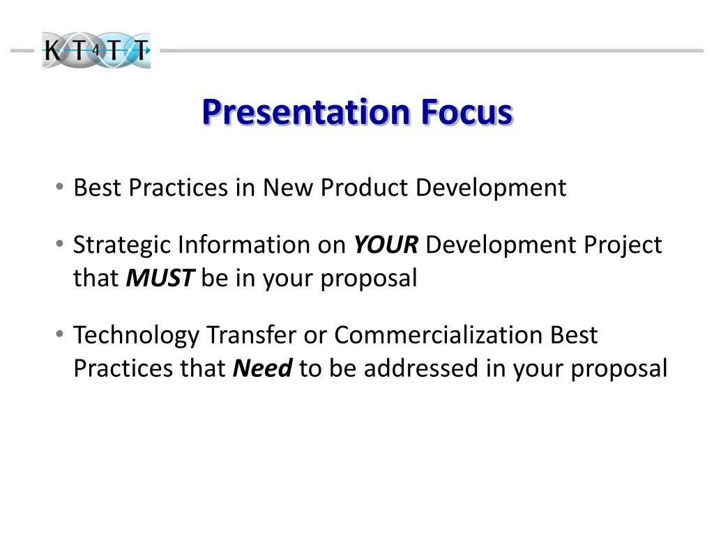 presentation focus