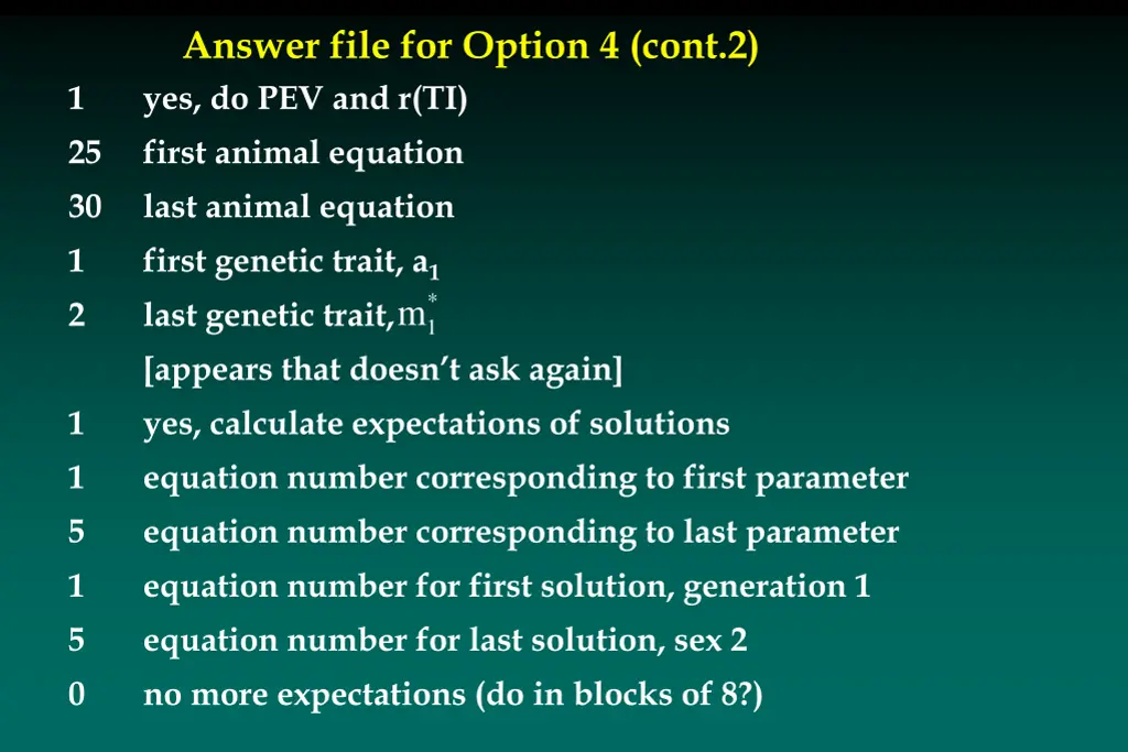 answer file for option 4 cont