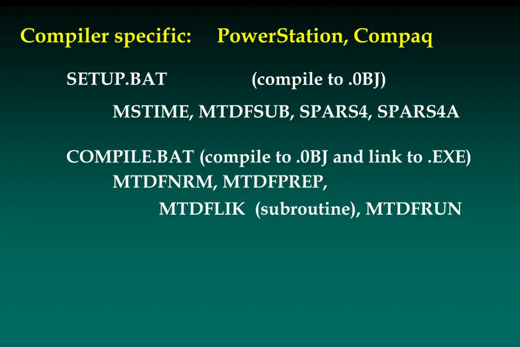 compiler specific powerstation compaq