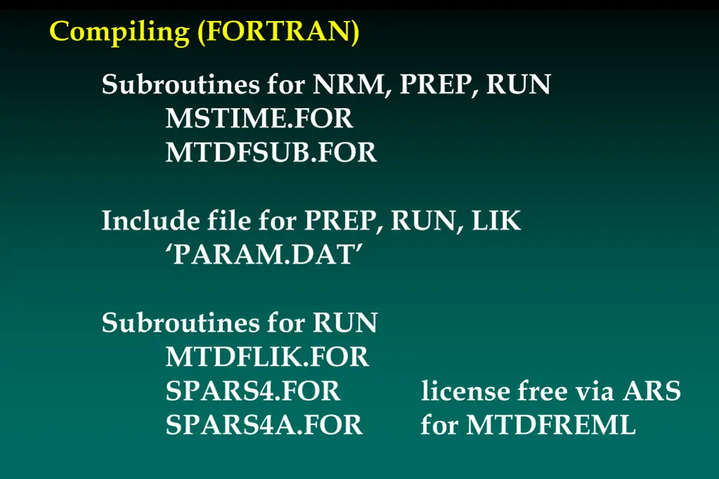 compiling fortran