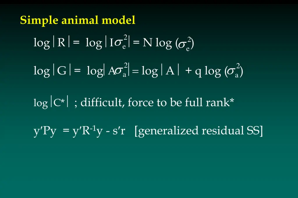 simple animal model